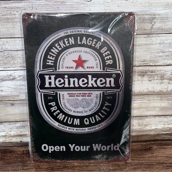 Heineken Metal Wall Sign - Picture 1 of 2